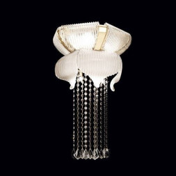 Настенный светильник Beby Group Mademoiselle Corolle 8010A03 Light gold Trasparent graniglia Glass Swarovski Plaque