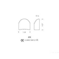 Настенный светильник Sylcom Orseolo 215 B CO