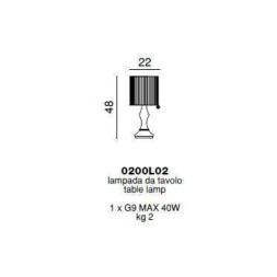 Настольная лампа Beby Group Silver night 0200L02 Chrome Silver Cortina White