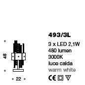 Настольная лампа IDL Crystalline 493/3L red