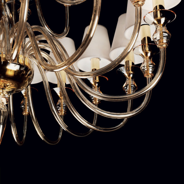 Люстра De Majo 2599 K16+8 SHADE 025990K32 amber