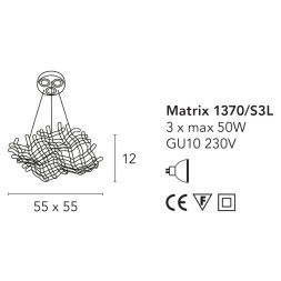 Подвесной светильник Bellart Matrix 1370/S3L 17