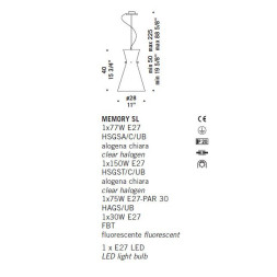 Подвесной светильник De Majo MEMORY SL 0MEMO0S10
