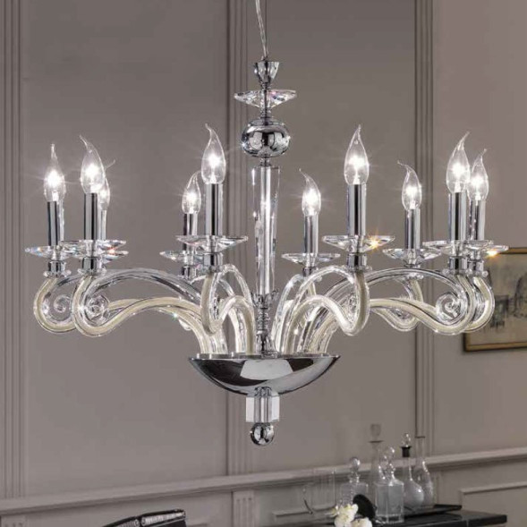 Люстра Renzo Del Ventisette Contemporary L 14301/10 DEC. CROMO MM SWA