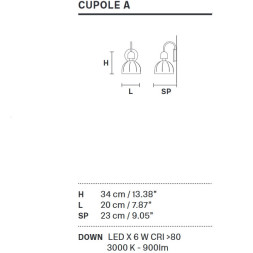 Бра Masiero Cupole A V91