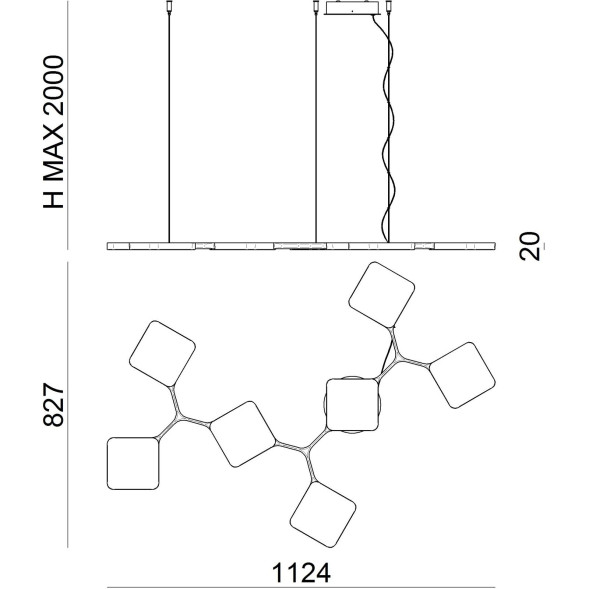 Подвесной светильник Linea Light Quad 8520