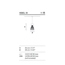 Подвесной светильник Masiero Isbel S1 G07
