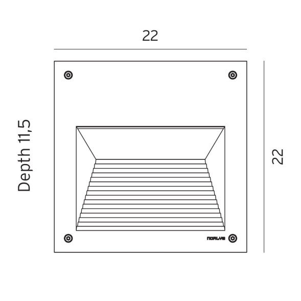 Встраиваемый светильник Norlys Namsos 1930GR