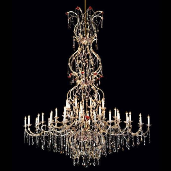 Люстра Beby Group Queen of Roses 9000B05 Gold Swarovski Plaque