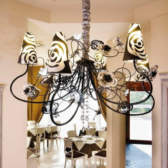 Люстра Masca Vie en Rose 1839/6 Nero nichel / Glass 529/525