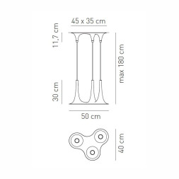 Подвесной светильник Axo Light Nafir SP NAFIR 3 SPNAFIR3ROBCGU1