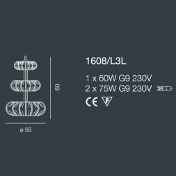 Подвесной светильник Bellart Moon 1608/L3L 05/P06