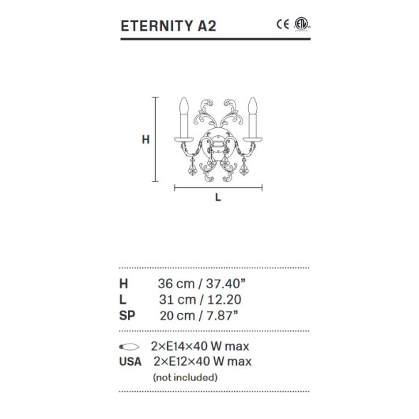 Бра Masiero Eternity A2 G03 Cut