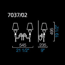 Бра Barovier&amp;Toso Domo Maryland 7037/02/CC/NN