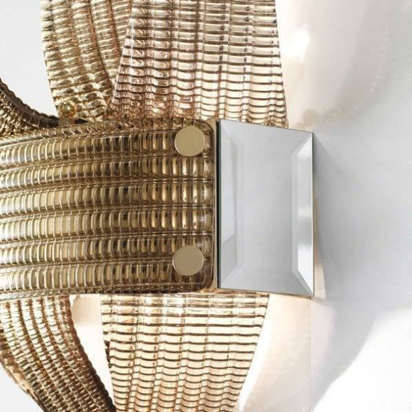 Настенный светильник Beby Group Milano Deco 8030A04 Light gold Smoked Glass