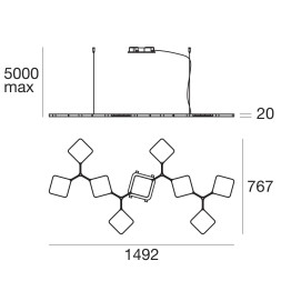 Подвесной светильник Linea Light Quad 8111