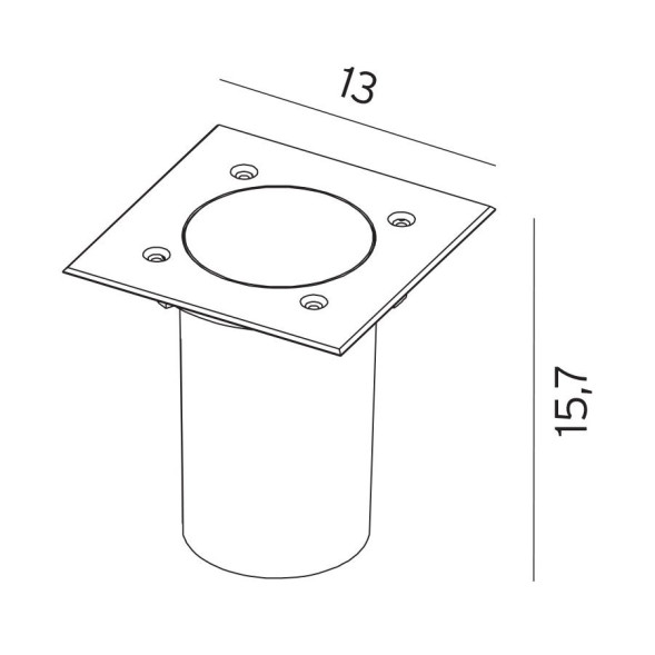 Встраиваемый спот (точечный светильник) Norlys Rena 1551ST