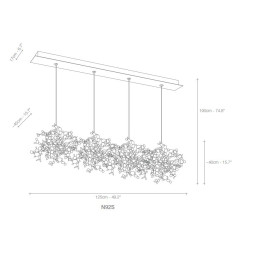 Подвесной светильник Terzani Argent N92S L6 C8
