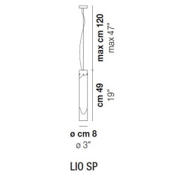 Подвесной светильник Vistosi Lio SP E27 CR/BC NI