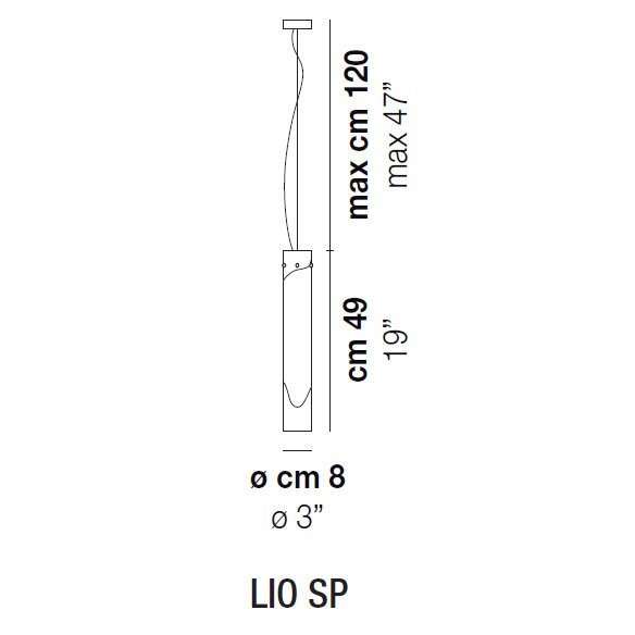 Подвесной светильник Vistosi Lio SP E27 CR/BC NI