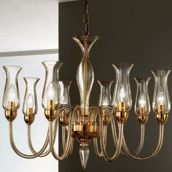 Люстра De Majo 2612 K8 026120K08 amber