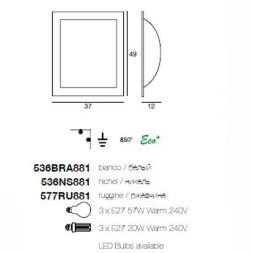 Настенно-потолочный светильник Linea Light Met Wally 536BRA881