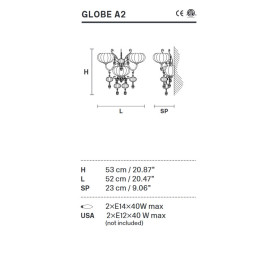 Бра Masiero Globe A2 G04 Cut