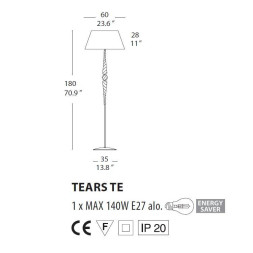 Торшер Evi Style Tears TE ES0120TE04BIAL