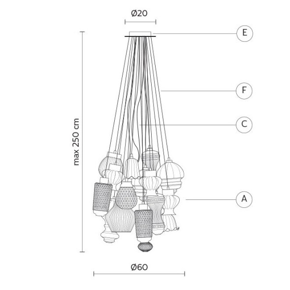 Подвесной светильник Karman Ceraunavolta SE134 1S 00D