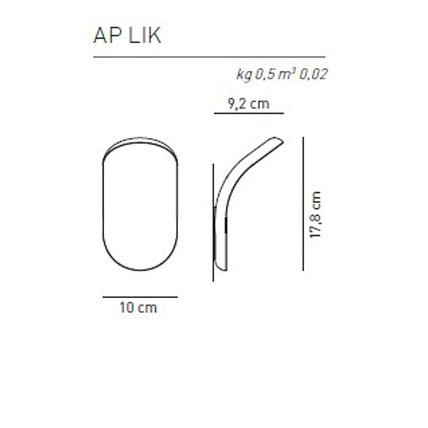 Настенный светильник Axo Light Lik AP LIK XXX BR XX LED