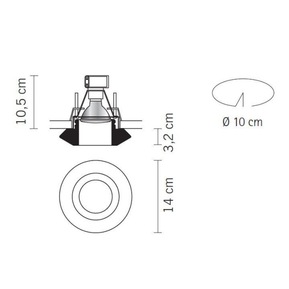 Встраиваемый светильник Fabbian Rombo D27 F56 00