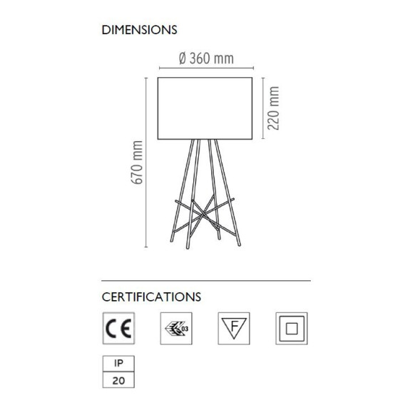 Настольная лампа Flos Ray T Black F5911030