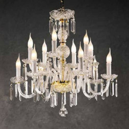 Люстра Beby Group Crystal 335/8+4 Light gold CUT CRYSTAL