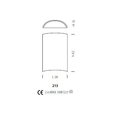 Настенно-потолочный светильник Sylcom Orseolo 213 D GR.A