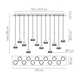 Подвесной светильник Axo Light Fairy SP FAI 12 R SPFAI12RCSCRLED