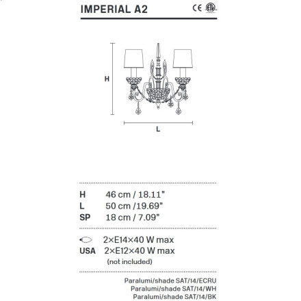 Бра Masiero Imperial A2 G04 Cut