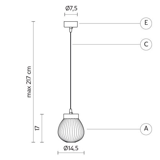 Подвесной светильник Karman Ceraunavolta SE135 1S INT