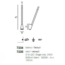 Настенный светильник Linea Light Snake 7235