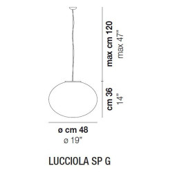 Подвесной светильник Vistosi Lucciola SP G E27 BC NI