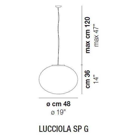Подвесной светильник Vistosi Lucciola SP G E27 BC NI