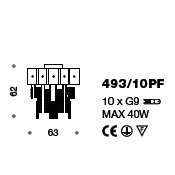 Потолочный светильник IDL Crystalline 493/10PF transparent