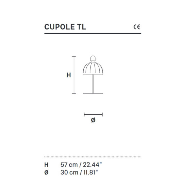 Настольная лампа Masiero Cupole TL1 V34