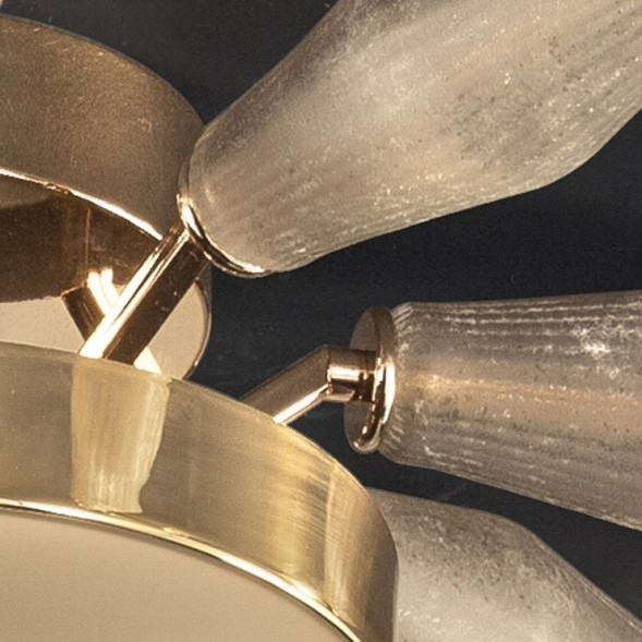 Потолочная люстра Euroluce Mov PL8 gold vintage