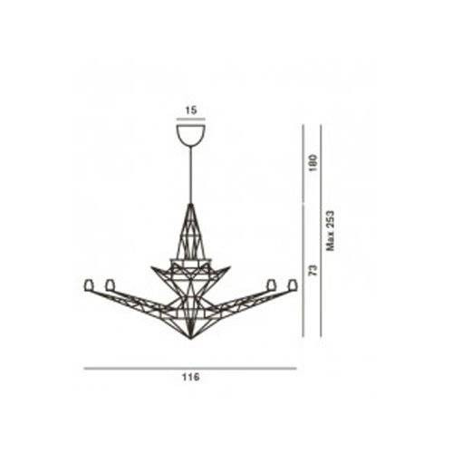 Люстра Foscarini Lightweight 064007-R1/3ZI