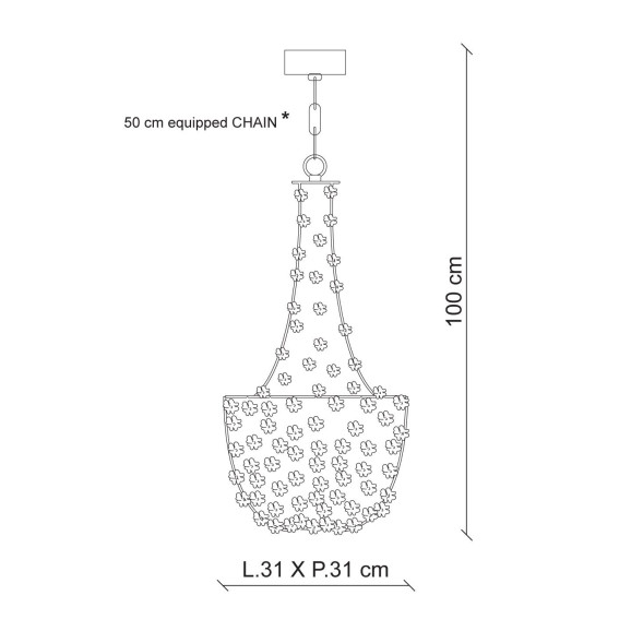 Подвесной светильник Baga Margherita 7425