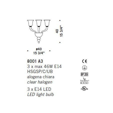 Бра De Majo 8001 A3 080010A30