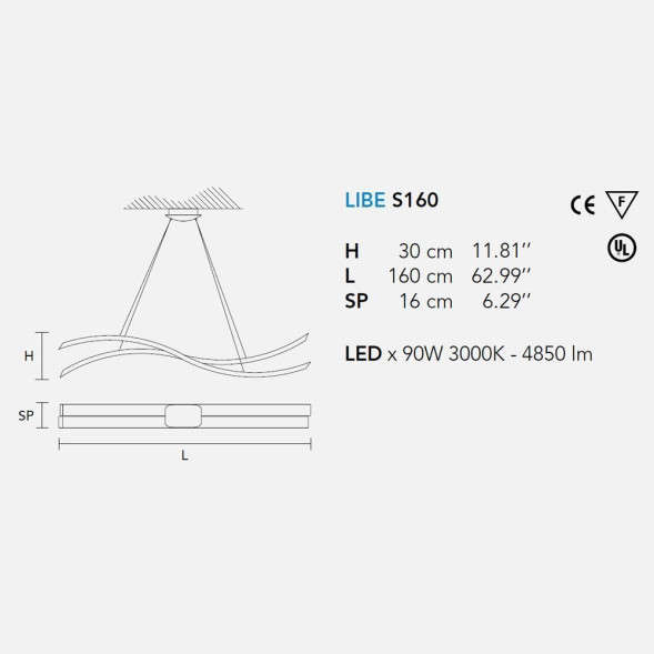 Подвесной светильник Masiero Libe S160 W01