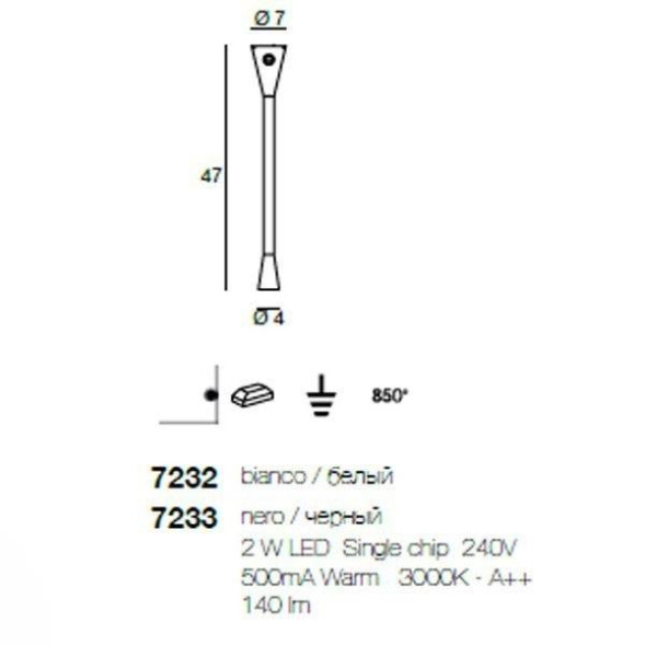 Настенный светильник Linea Light Snake 7232