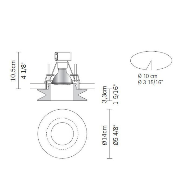 Встраиваемый светильник Fabbian Shivi D27 F01 01