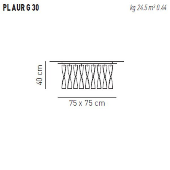Потолочный светильник Axo Light Aura PL AUR G 30 BC PLAURG30BCCRE27